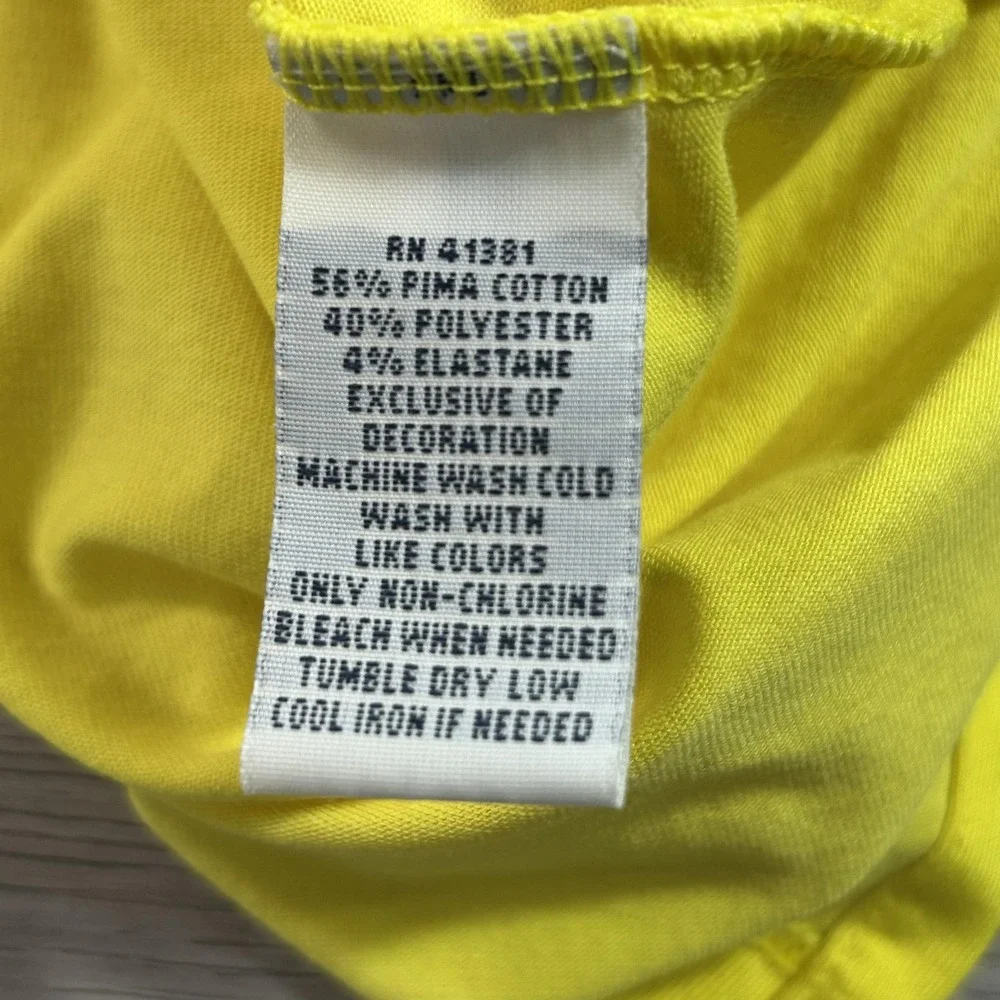 Ralph Lauren Polo Golf‎ Polo Shirt Mens Large Yellow Makai Golf Club Performance